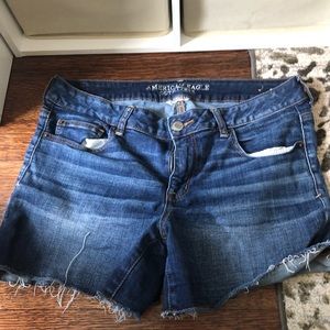 American eagle blue denim shorts